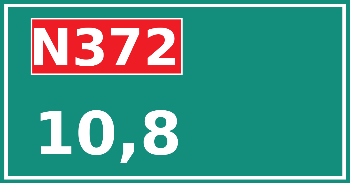 Hectometerbord N372 10,8