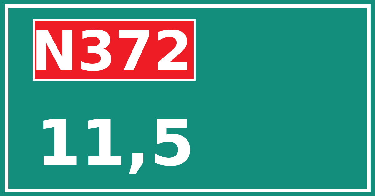 Hectometerbord N372 11,5