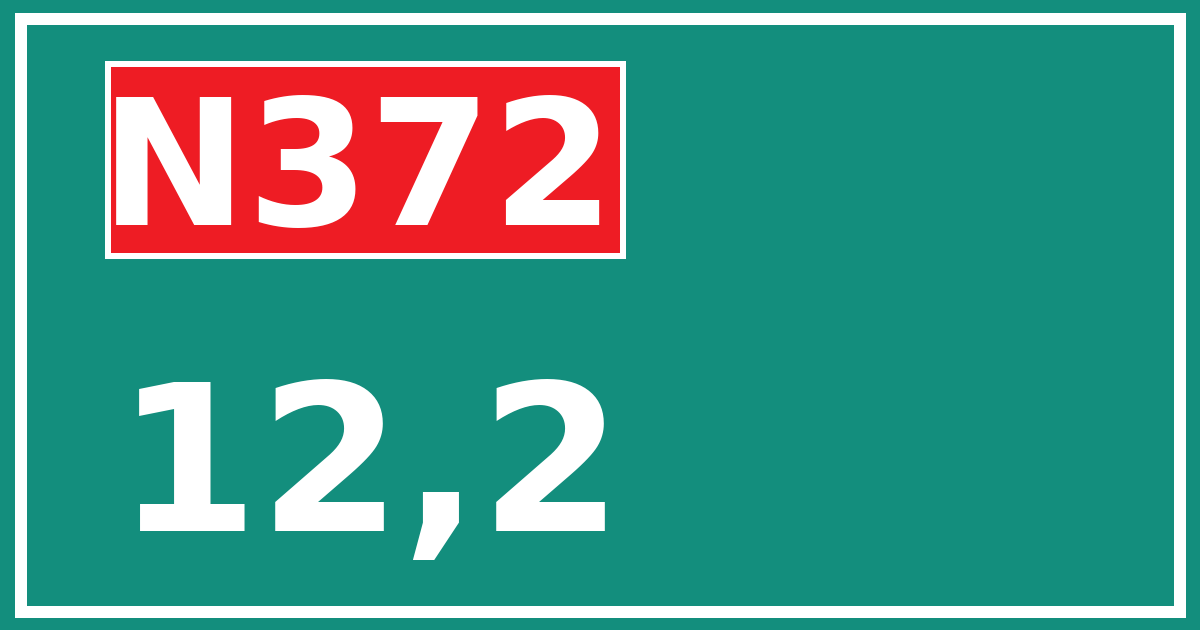 Hectometerbord N372 12,2