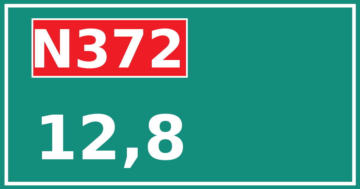 Hectometerbord N372 12,8