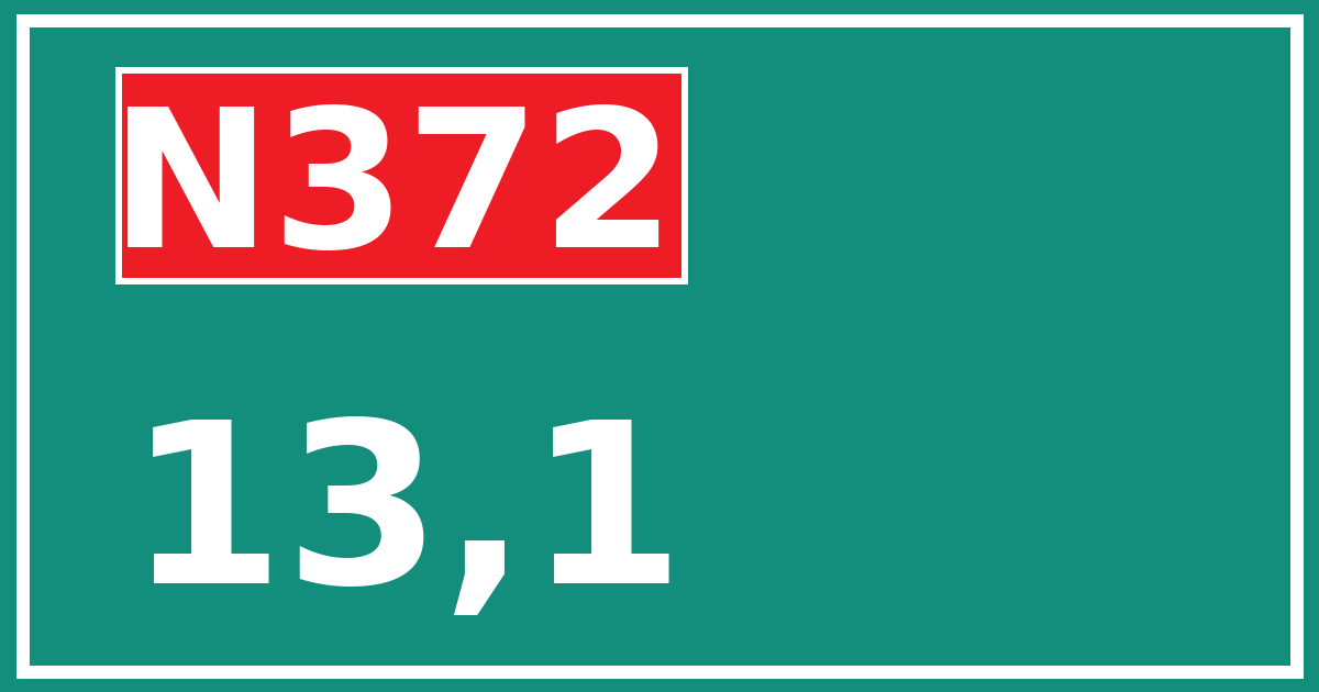 Hectometerbord N372 13,1