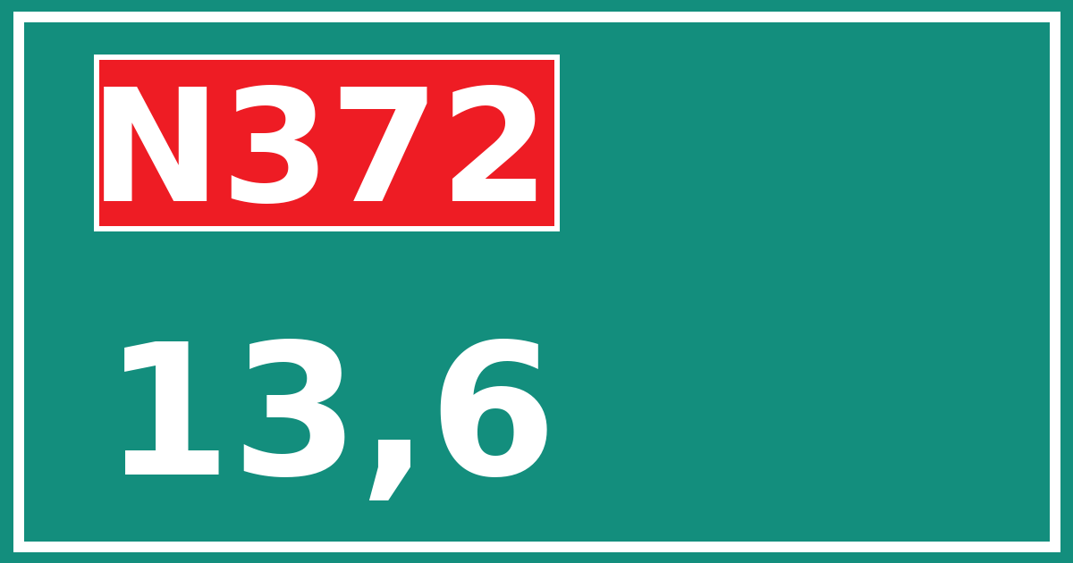 Hectometerbord N372 13,6