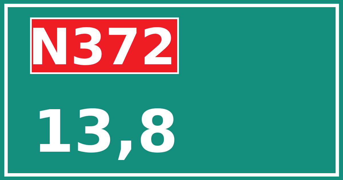 Hectometerbord N372 13,8