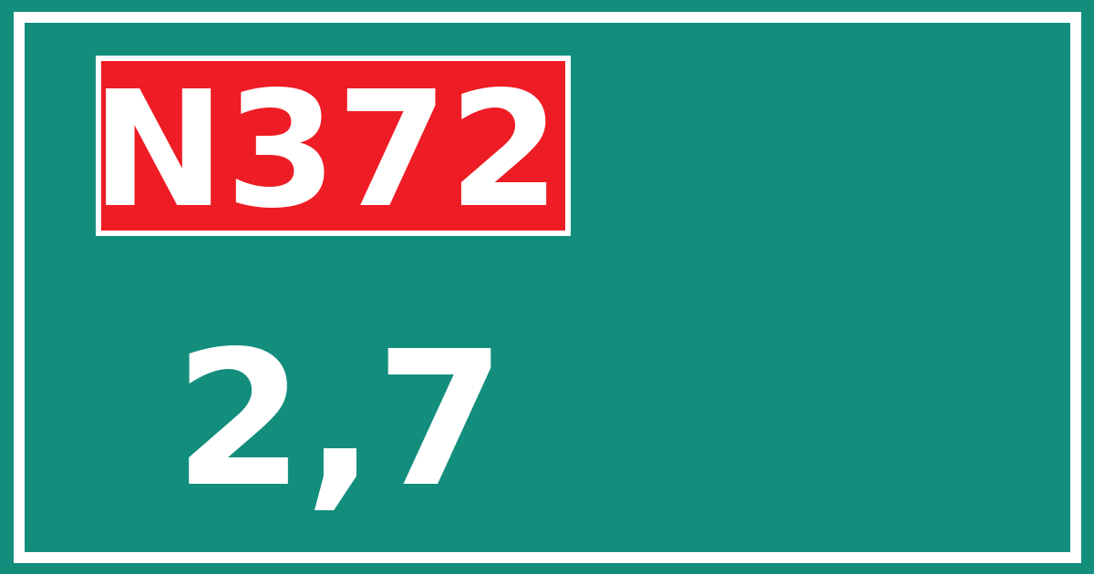 Hectometerbord N372 2,7