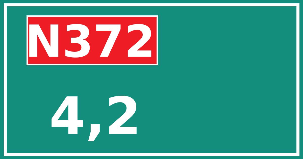 Hectometerbord N372 4,2