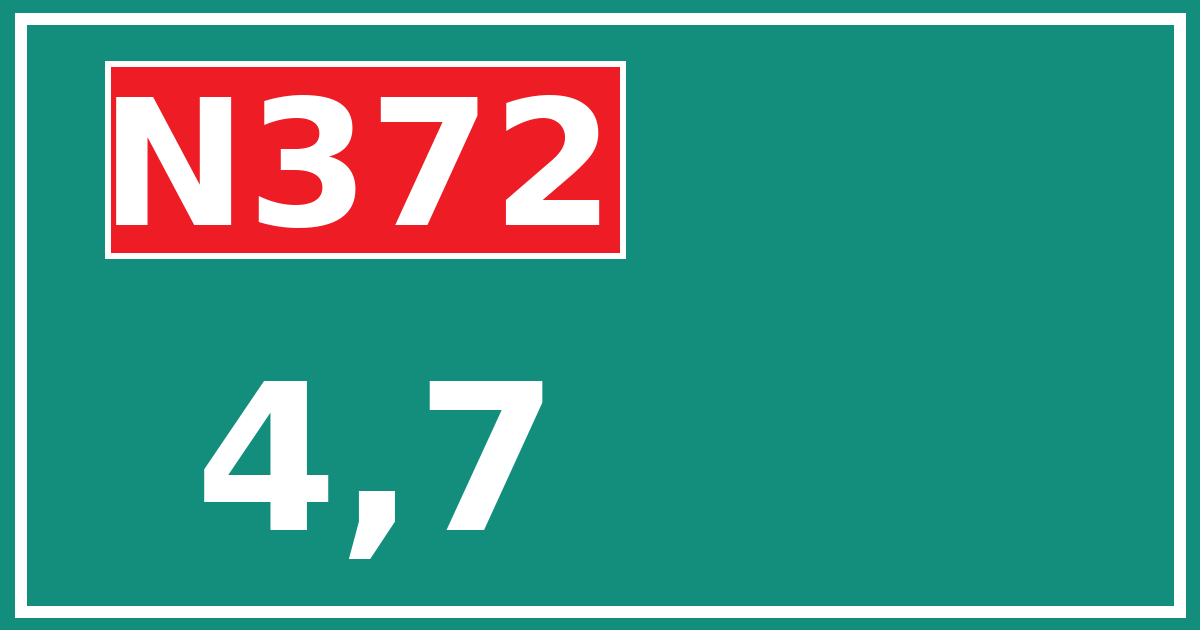Hectometerbord N372 4,7