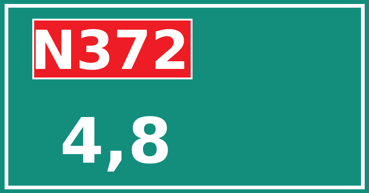 Hectometerbord N372 4,8
