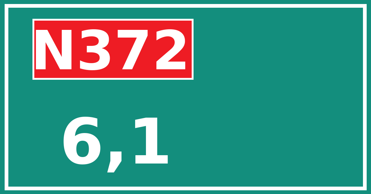 Hectometerbord N372 6,1