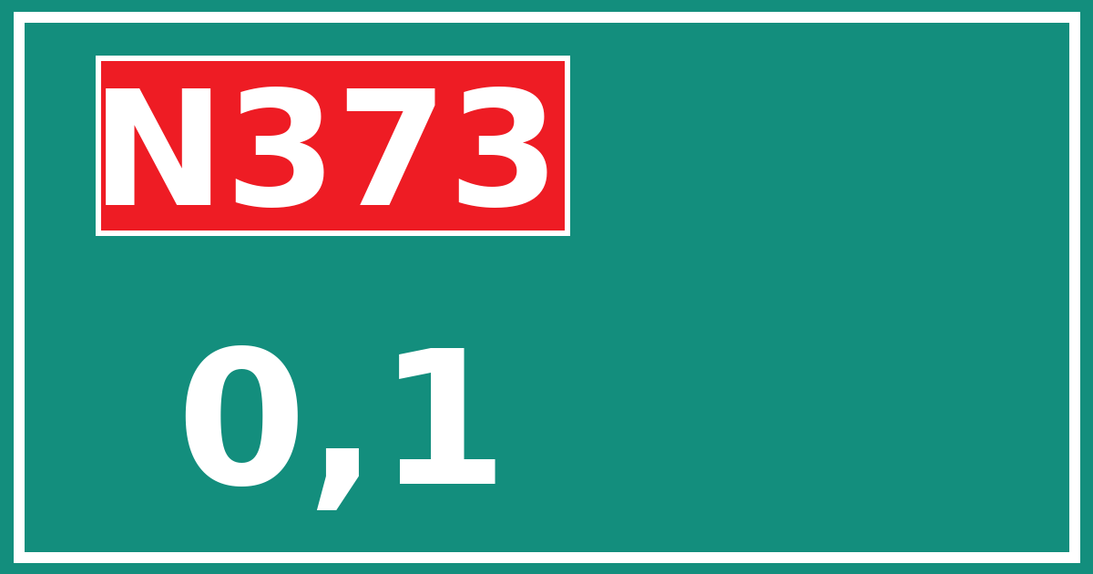 Hectometerbord N373 0,1