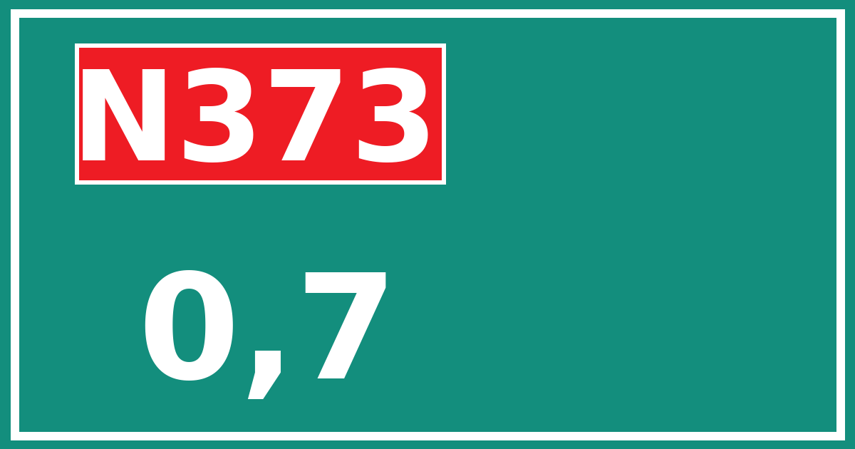 Hectometerbord N373 0,7