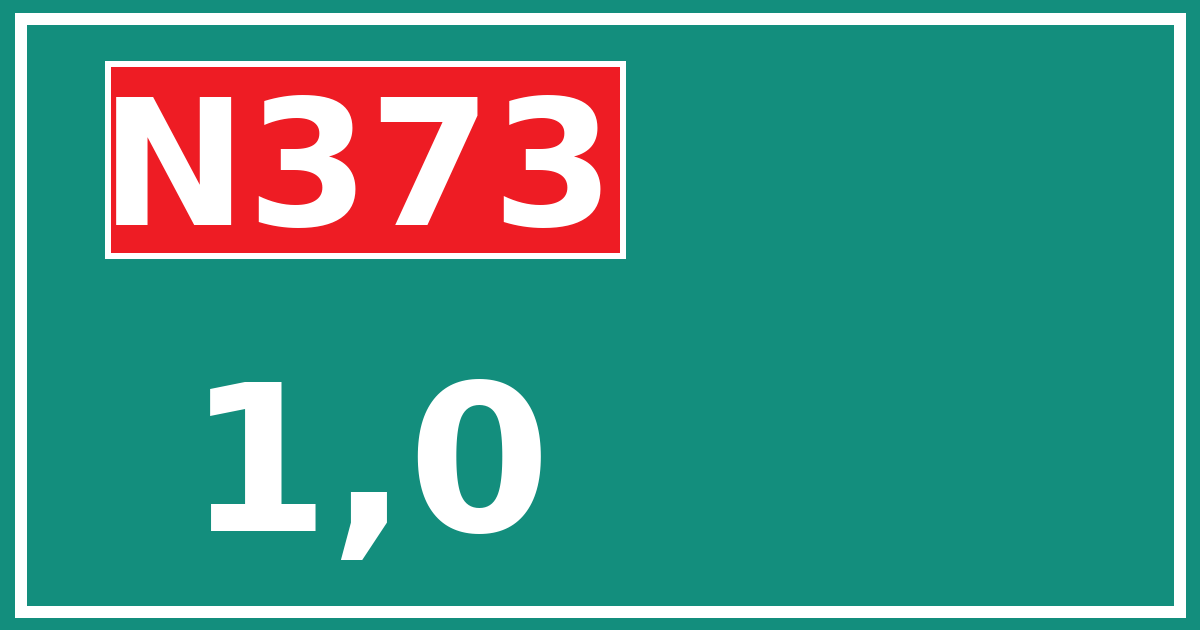 Hectometerbord N373 1,0