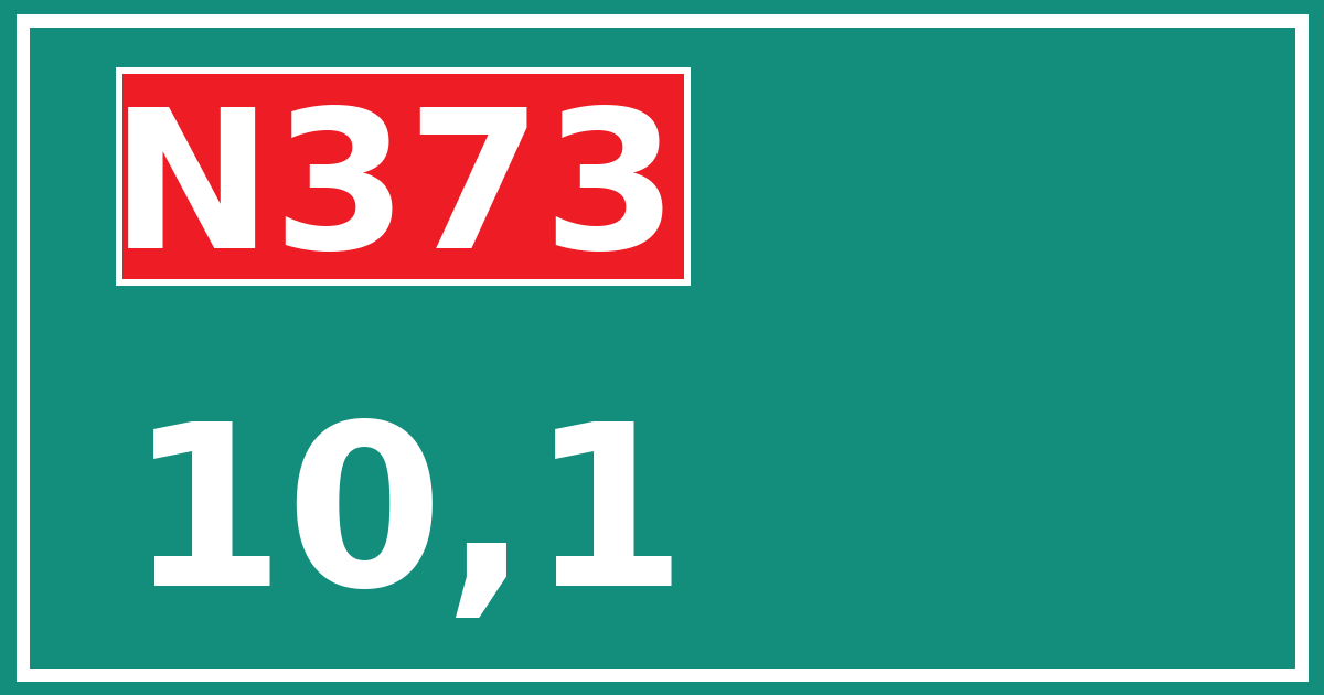 Hectometerbord N373 10,1