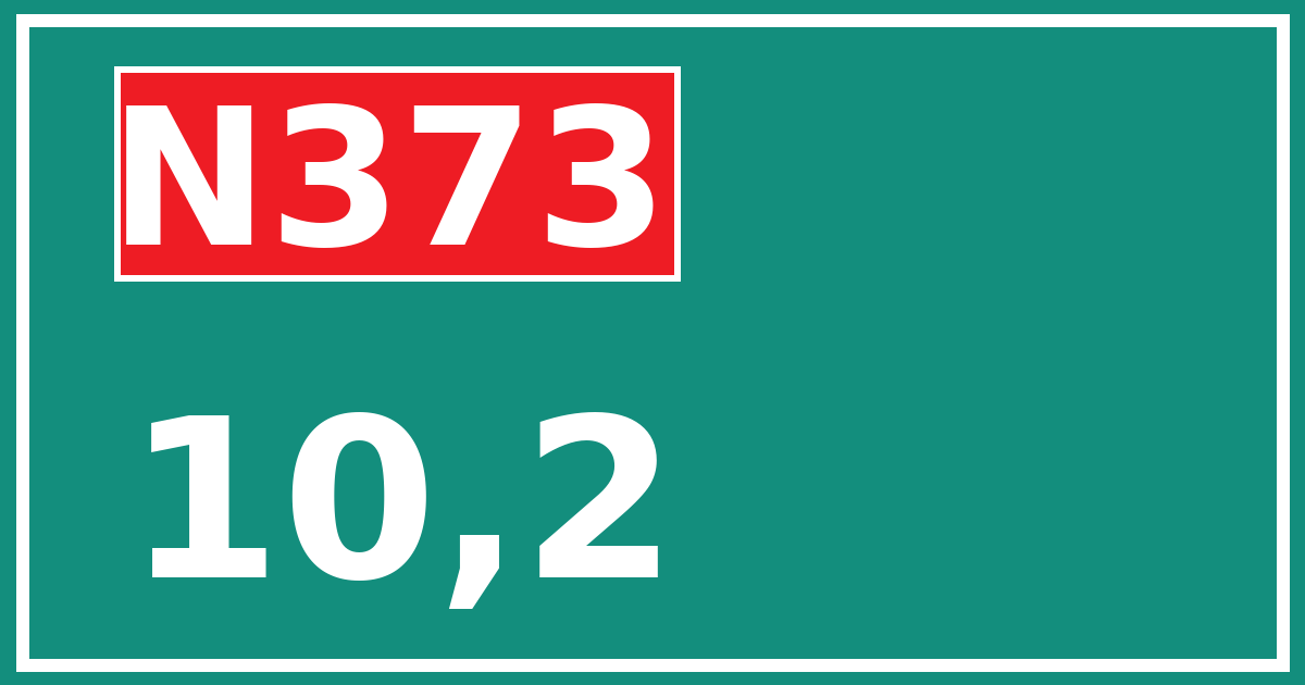 Hectometerbord N373 10,2