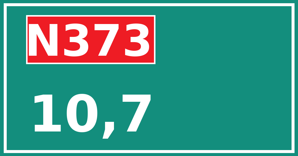 Hectometerbord N373 10,7