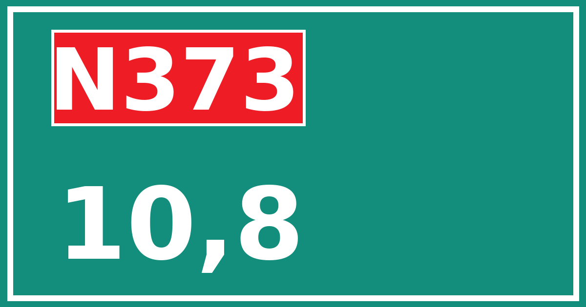 Hectometerbord N373 10,8