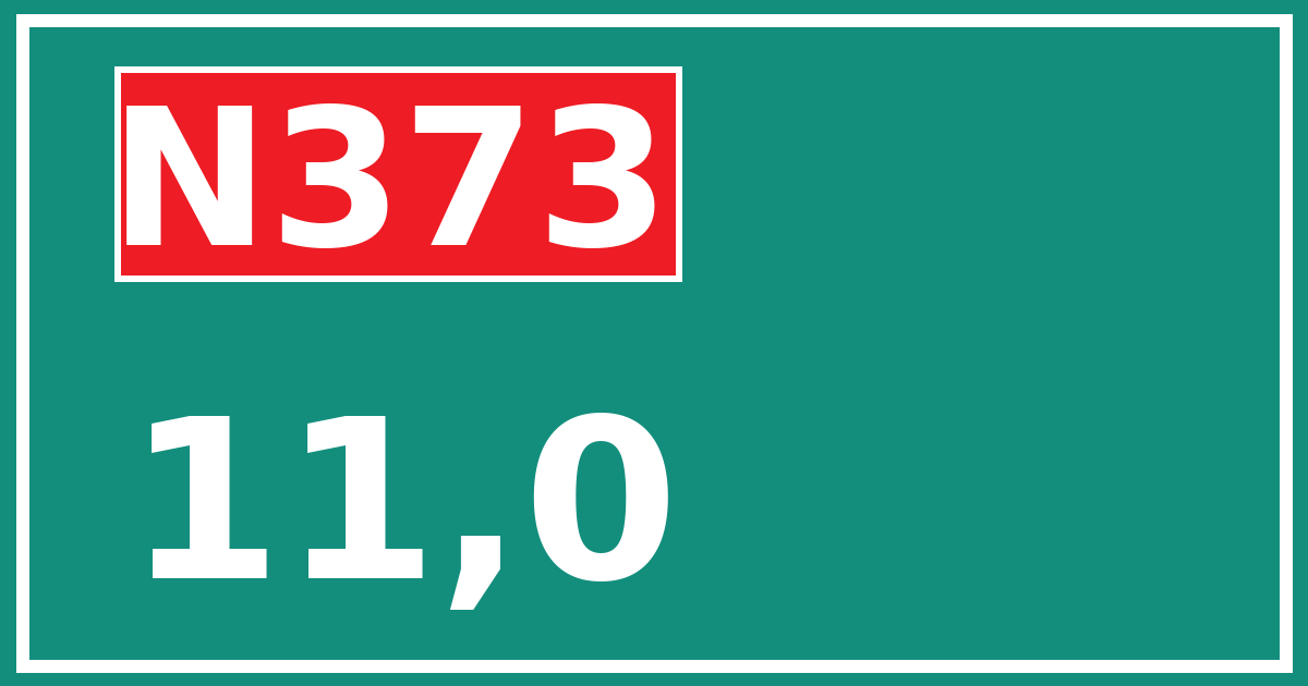 Hectometerbord N373 11,0
