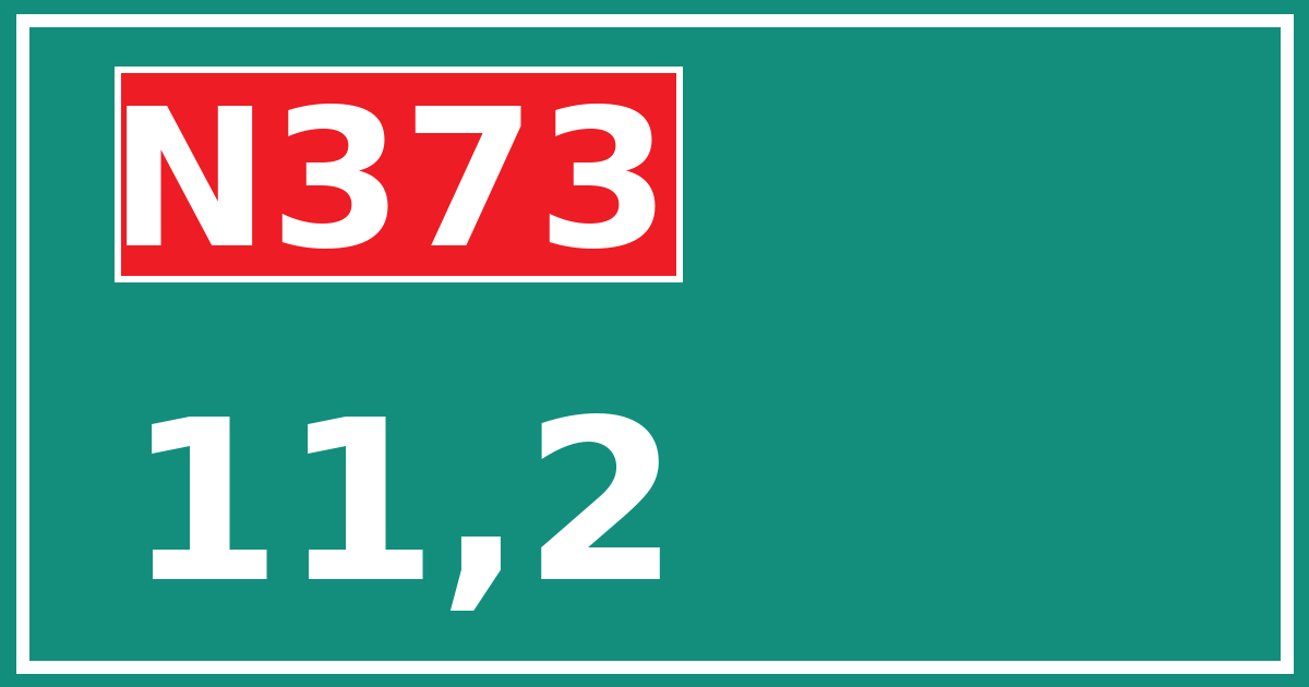 Hectometerbord N373 11,2