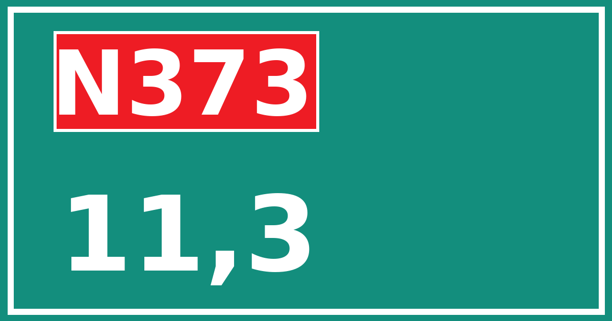 Hectometerbord N373 11,3