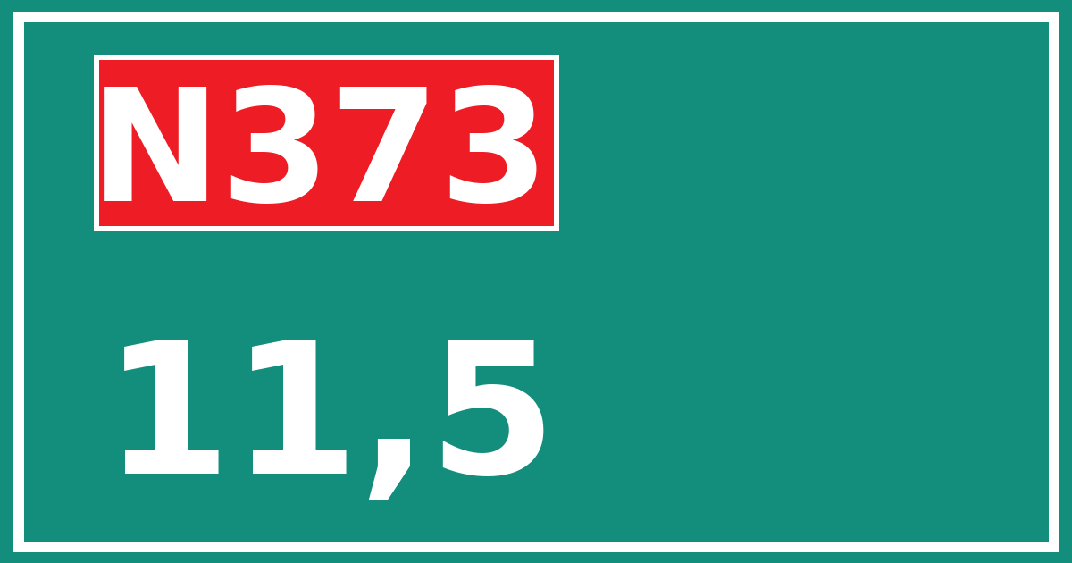 Hectometerbord N373 11,5