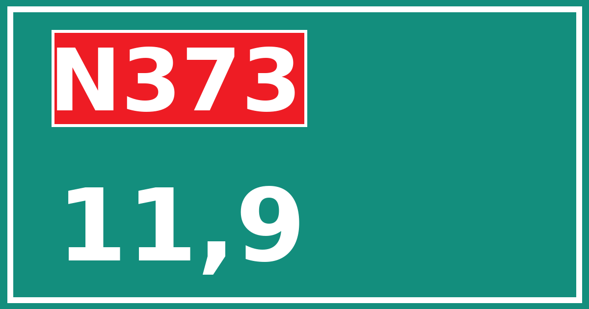 Hectometerbord N373 11,9