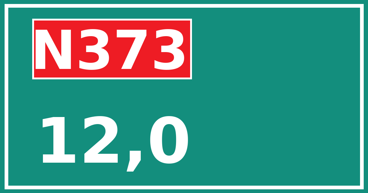 Hectometerbord N373 12,0
