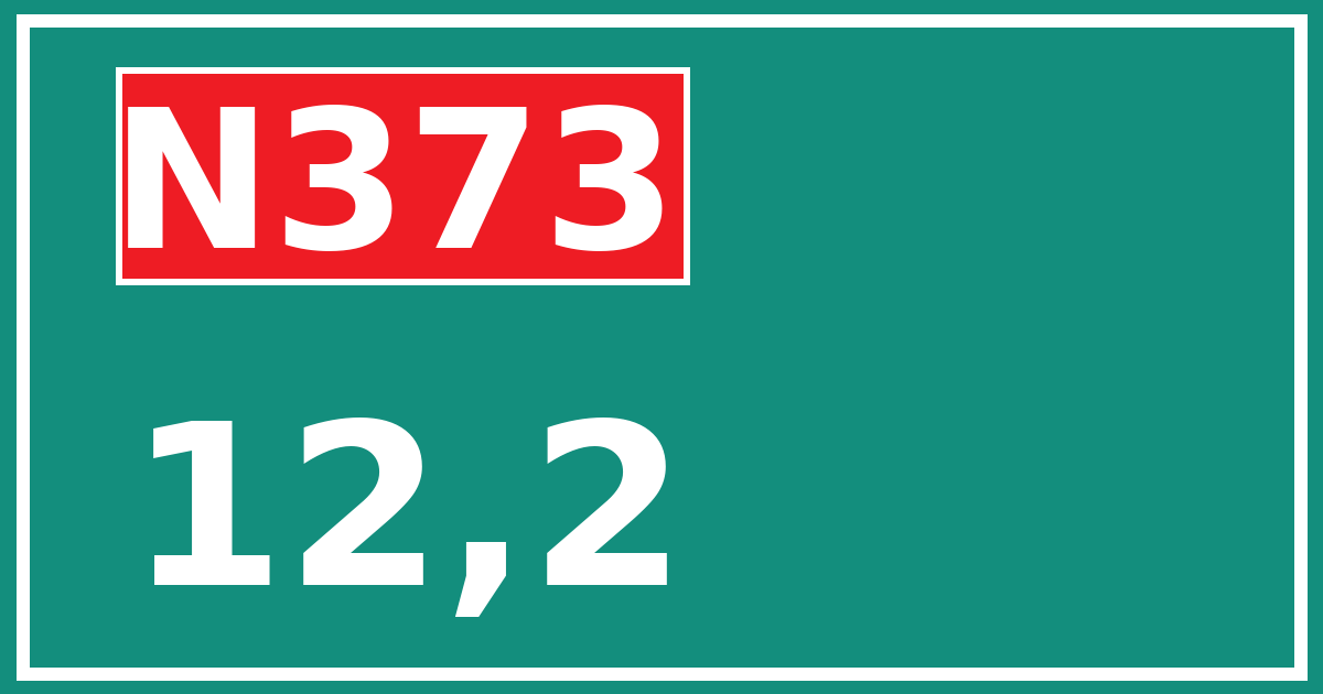 Hectometerbord N373 12,2