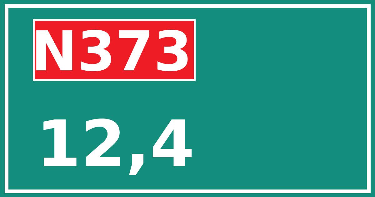 Hectometerbord N373 12,4