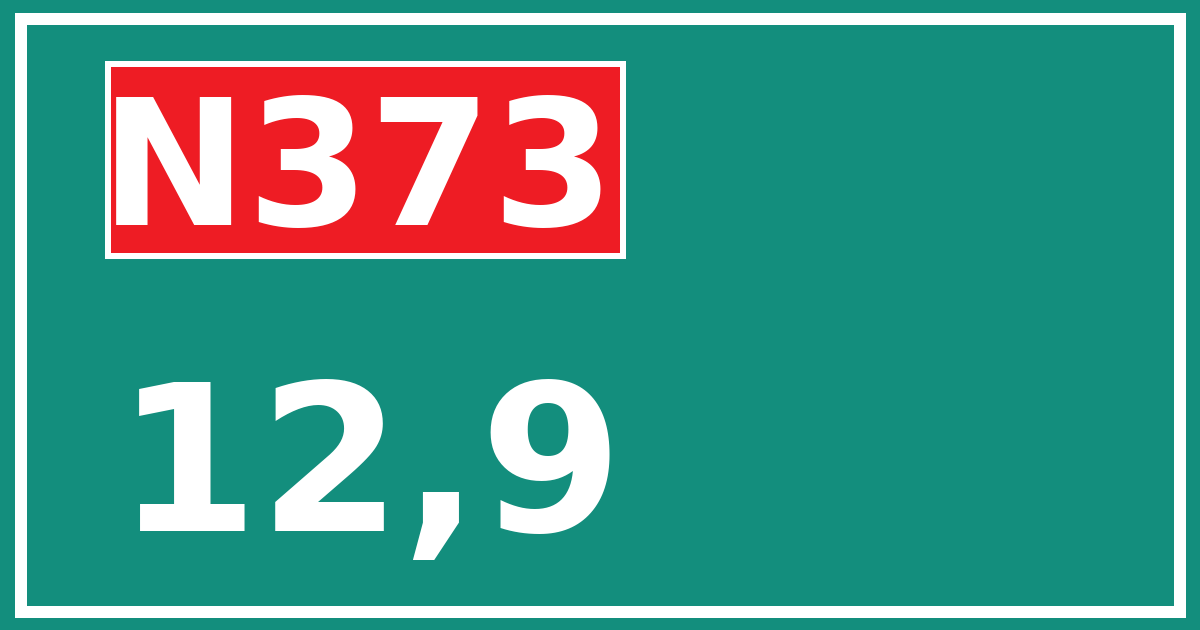 Hectometerbord N373 12,9