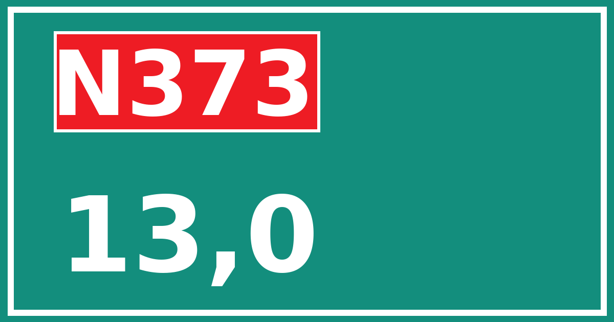 Hectometerbord N373 13,0