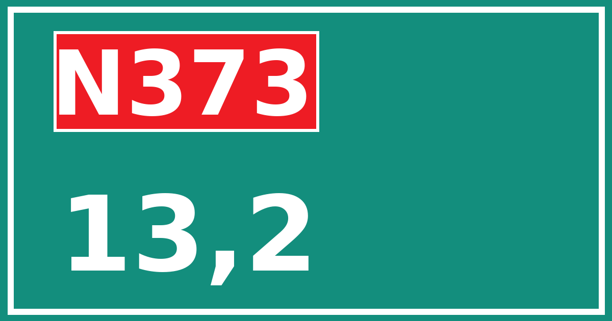 Hectometerbord N373 13,2