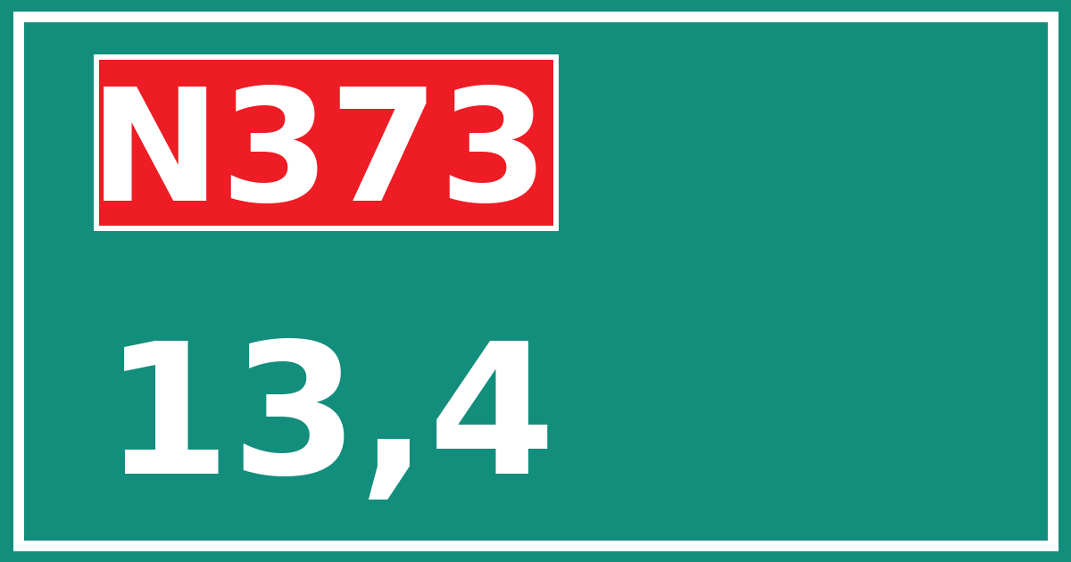 Hectometerbord N373 13,4