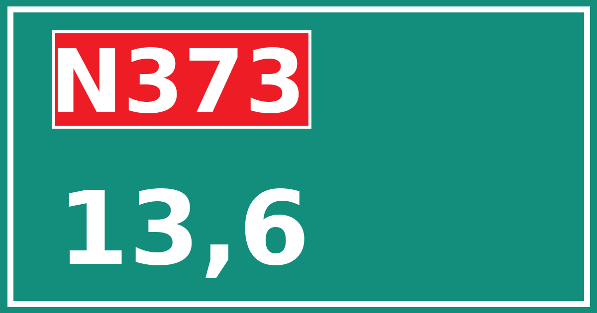 Hectometerbord N373 13,6