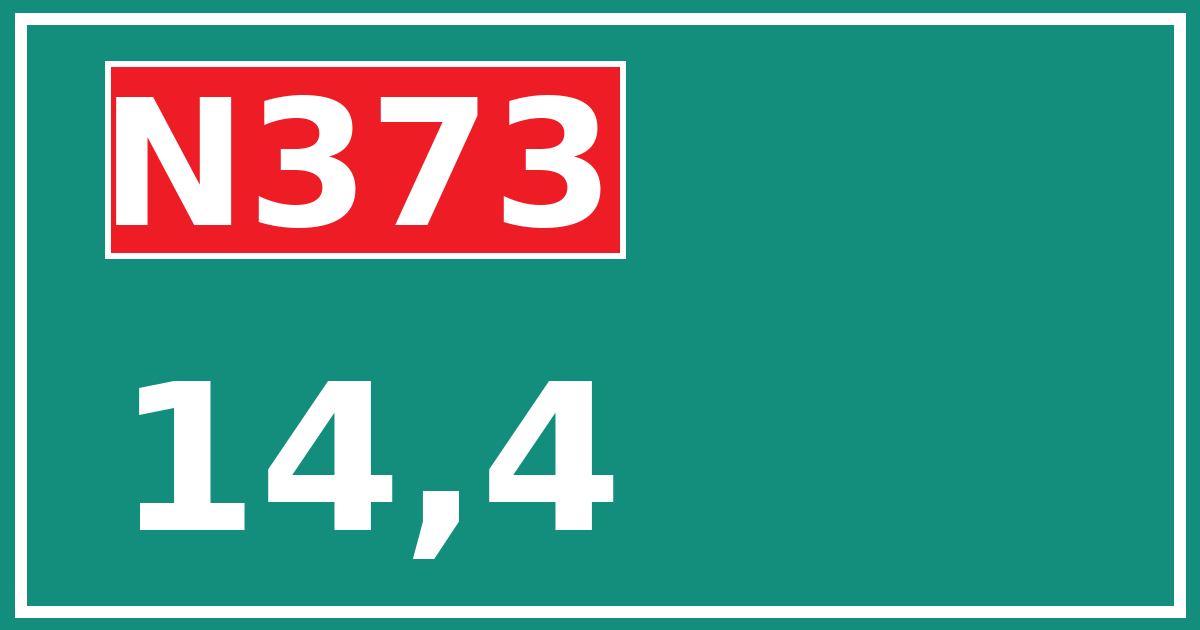 Hectometerbord N373 14,4