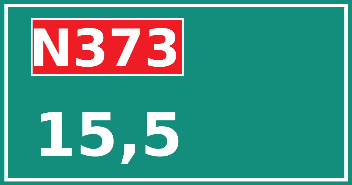 Hectometerbord N373 15,5