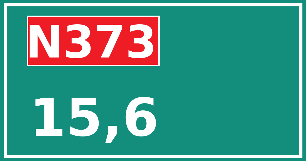 Hectometerbord N373 15,6