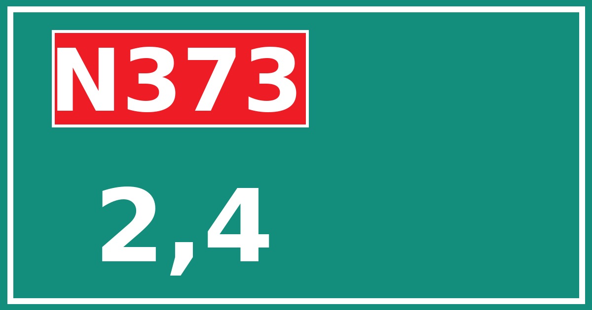Hectometerbord N373 2,4