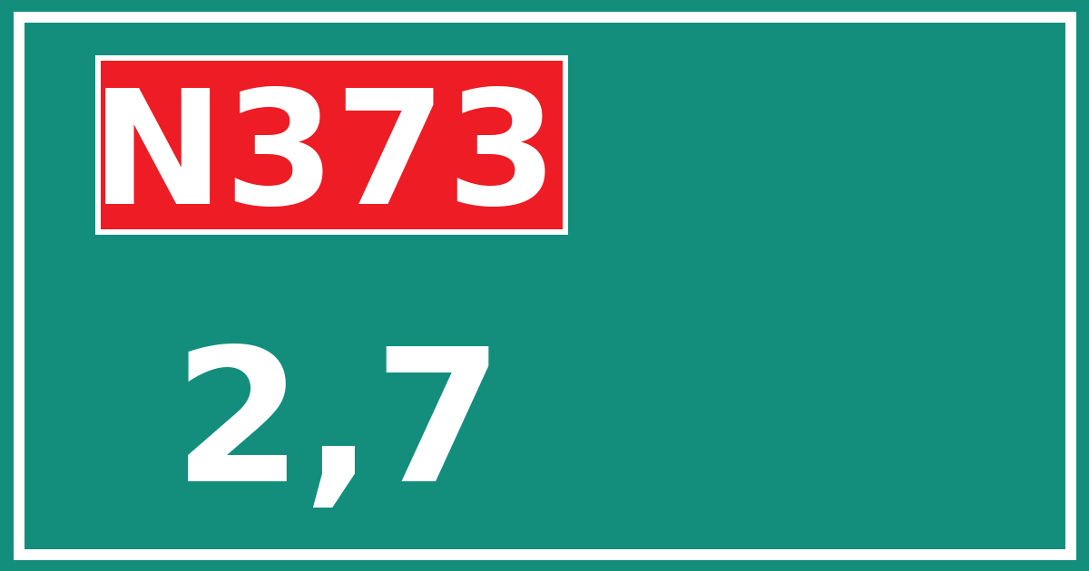 Hectometerbord N373 2,7