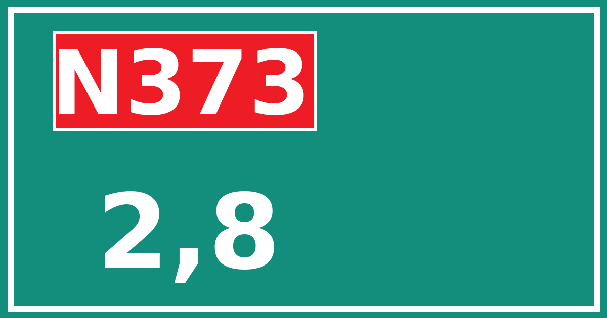 Hectometerbord N373 2,8