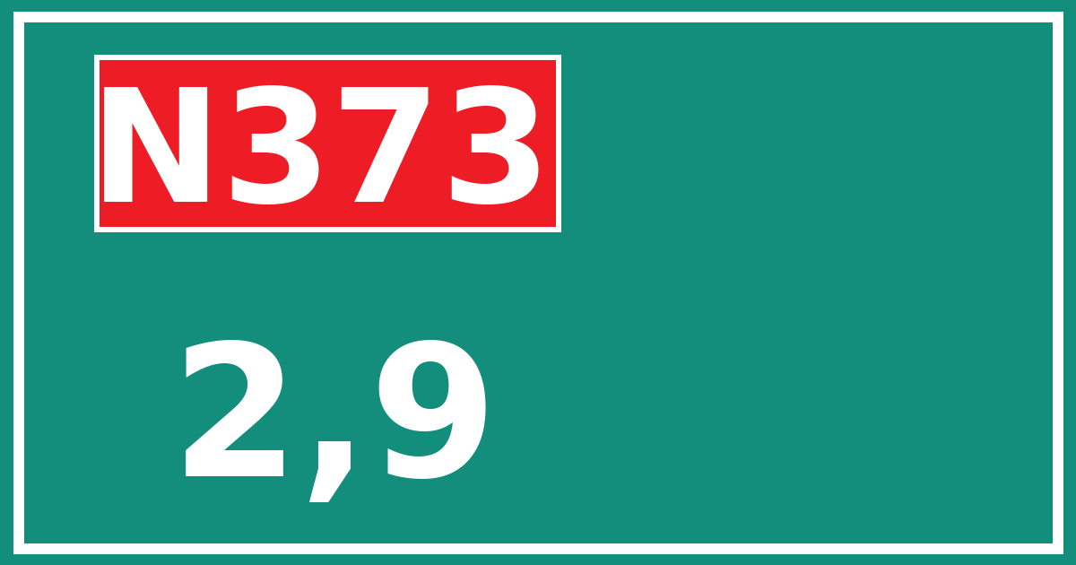 Hectometerbord N373 2,9