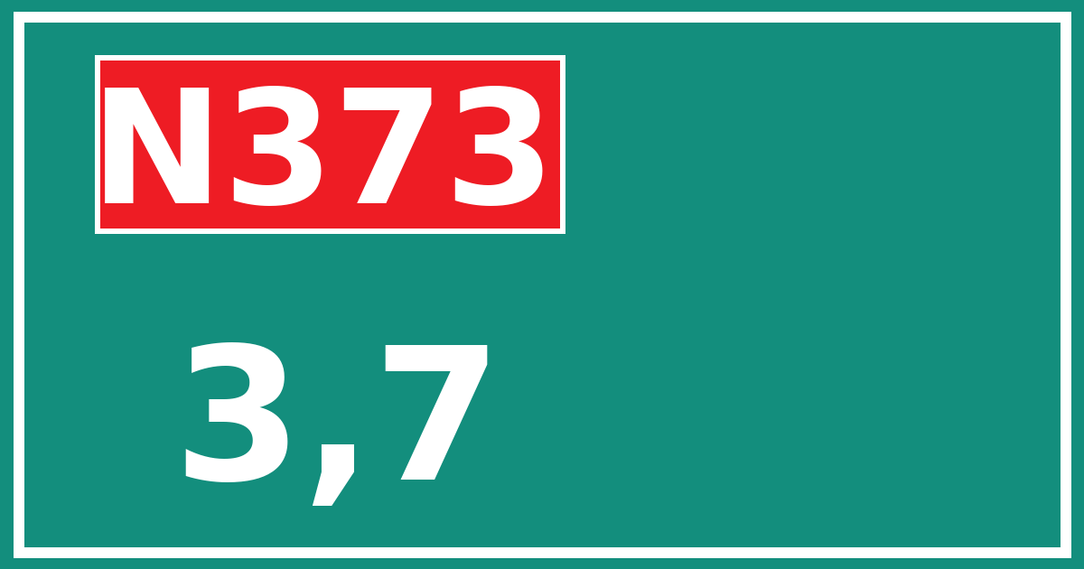 Hectometerbord N373 3,7