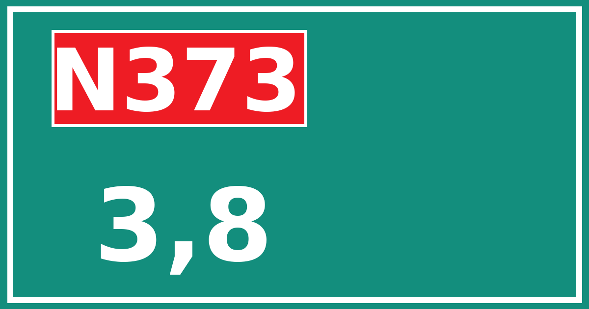 Hectometerbord N373 3,8