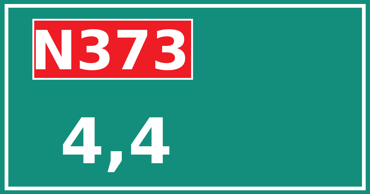 Hectometerbord N373 4,4