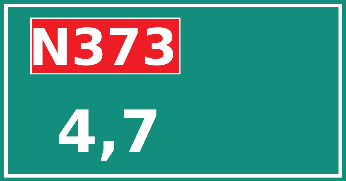 Hectometerbord N373 4,7
