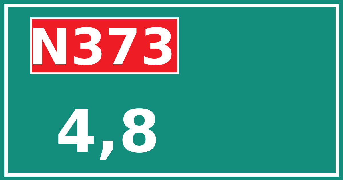 Hectometerbord N373 4,8