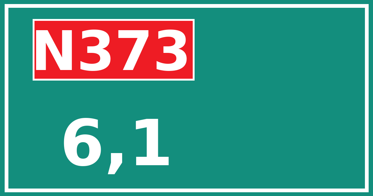 Hectometerbord N373 6,1