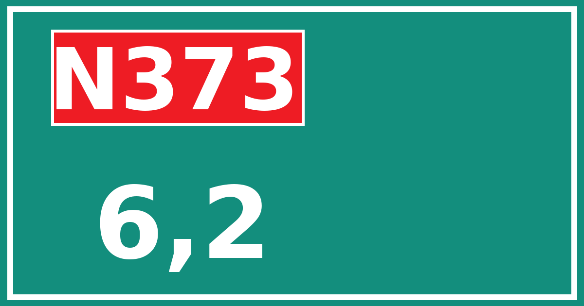 Hectometerbord N373 6,2