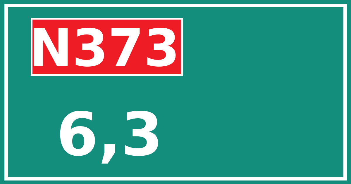 Hectometerbord N373 6,3