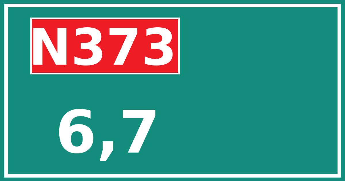 Hectometerbord N373 6,7
