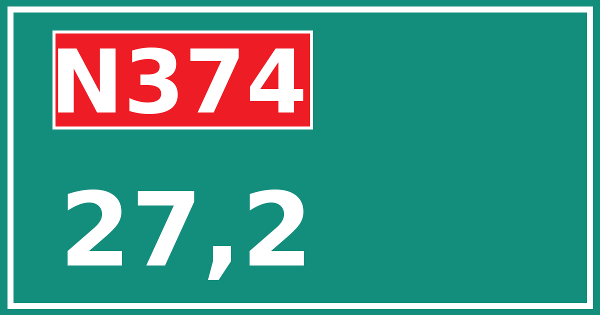Hectometerbord N374 27,2