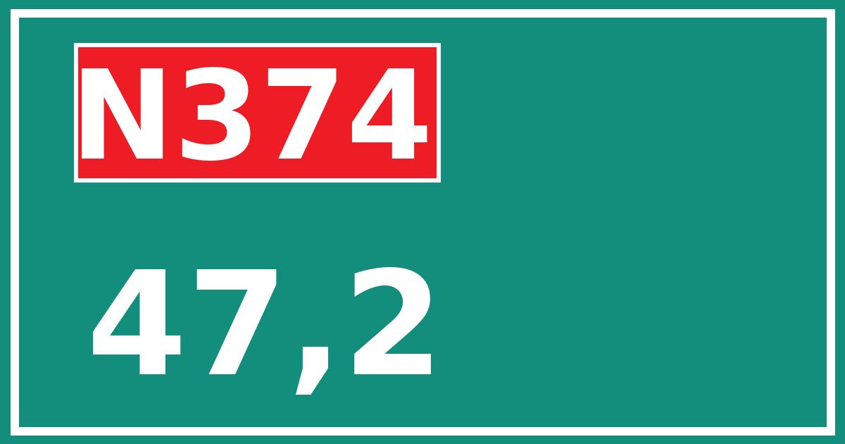 Hectometerbord N374 47,2